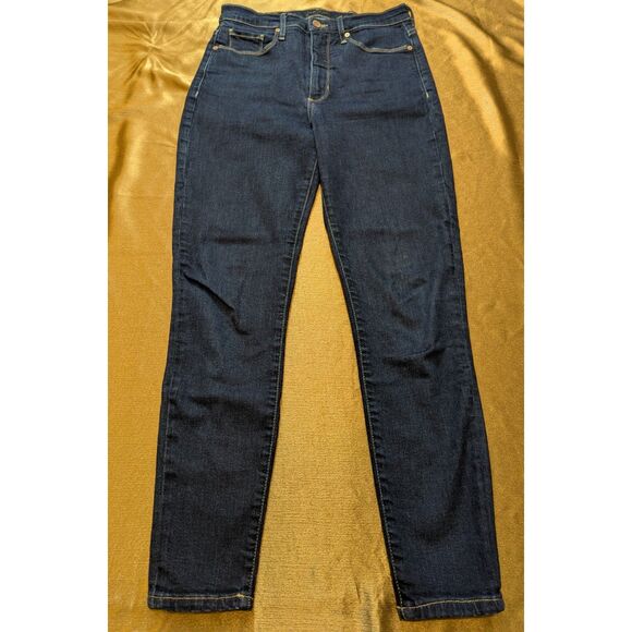 Banana Republic Premium Denim High-Rise Skinny Jeans Dark Wash 28x27, stretchy - Picture 1 of 6